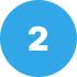 Blue circle with white number 2 inside it on a blue background.